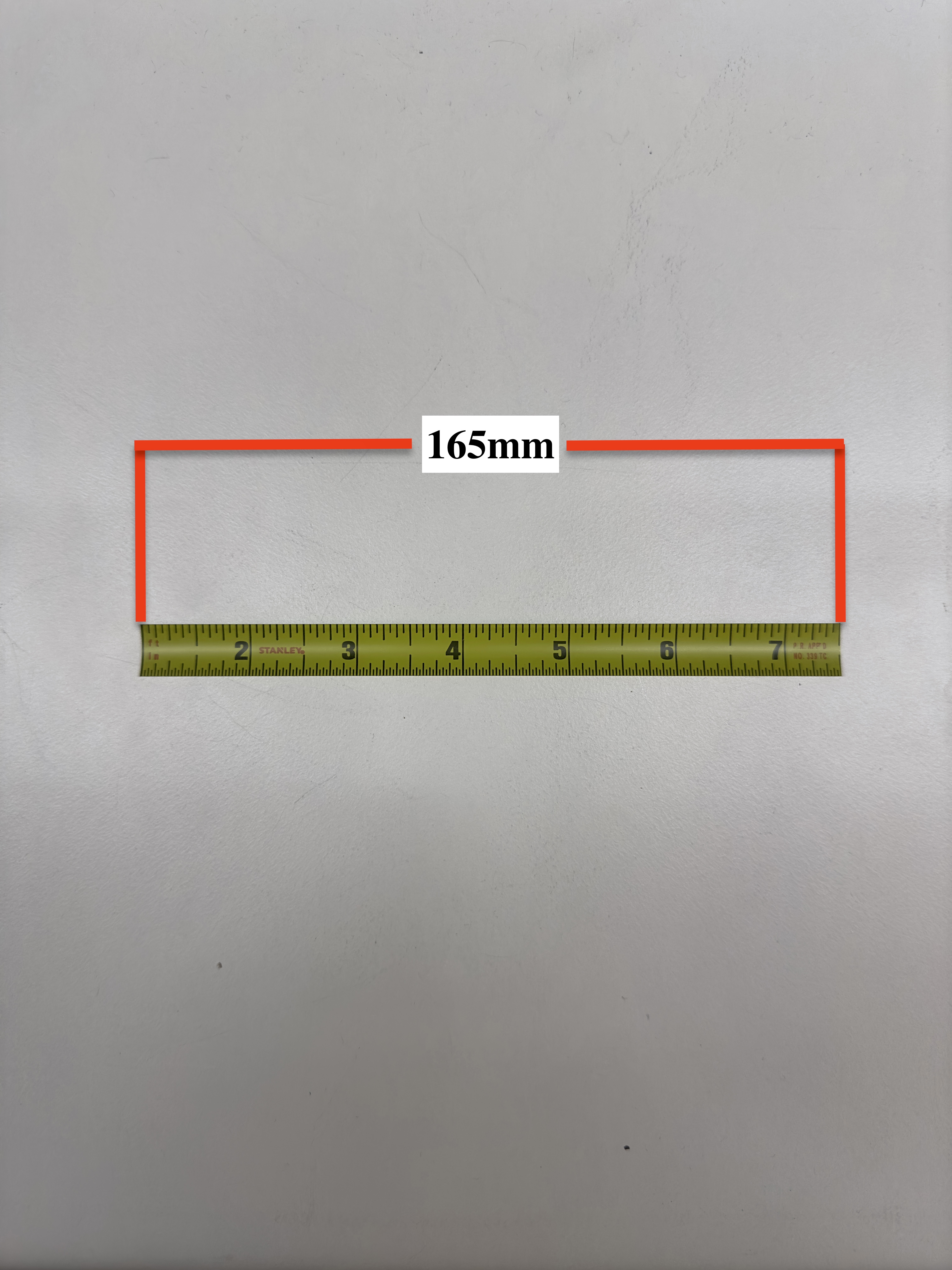 Figure 5.1 Measured 165mm length.
