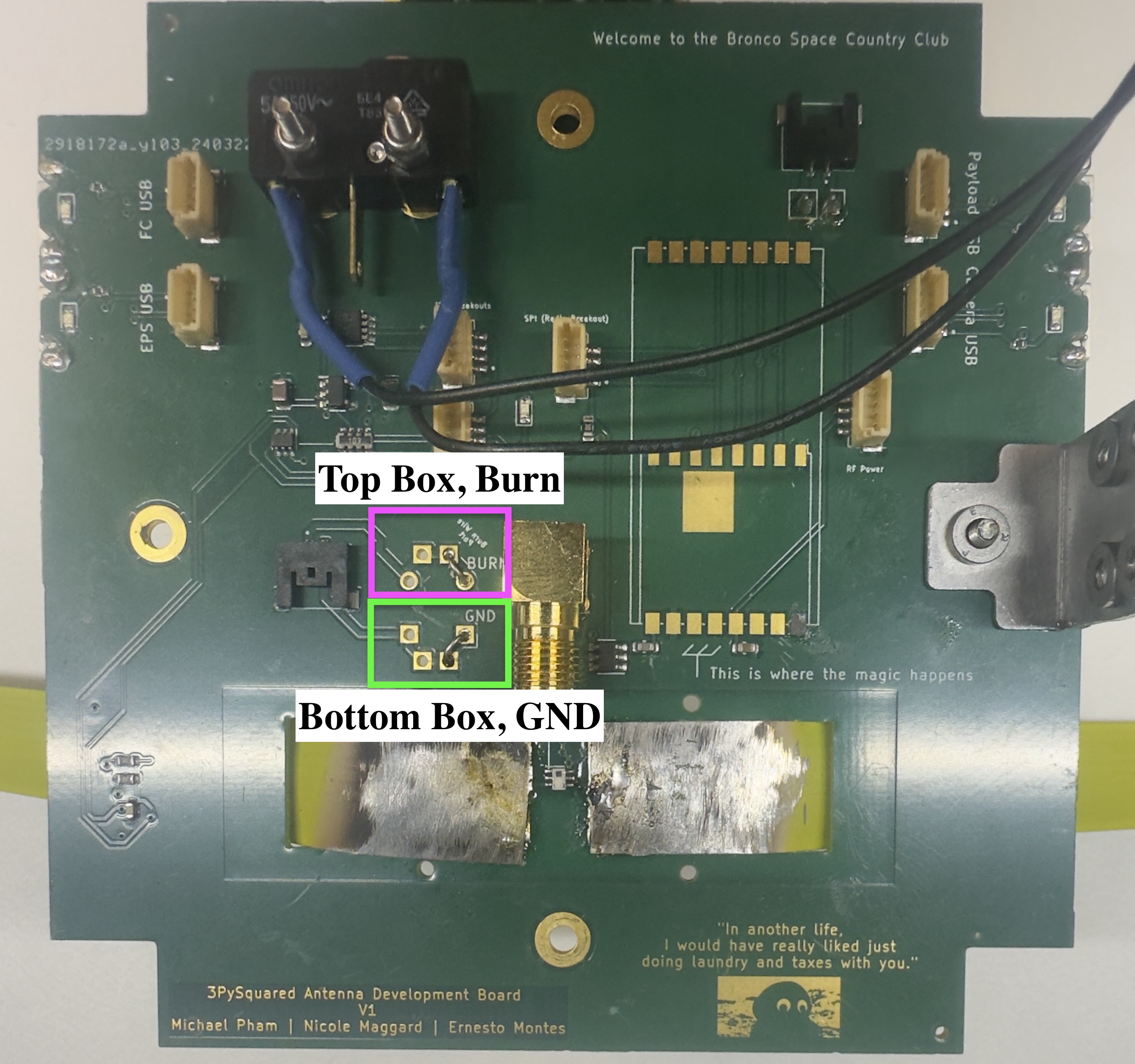 Figure 5.4 How to feed each wire. Top and Bot.